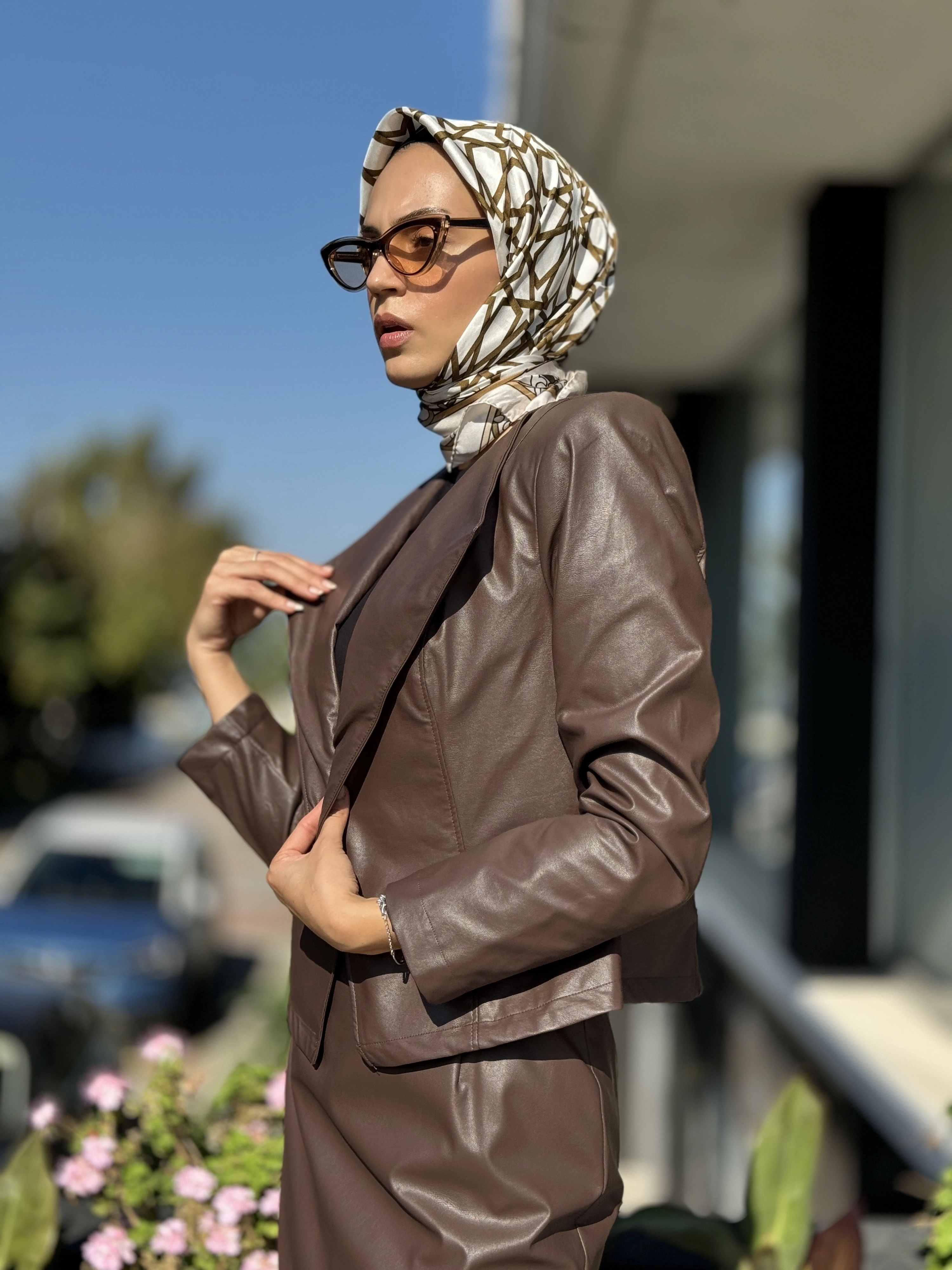 Almarwah Kısa Deri Ceket 404896