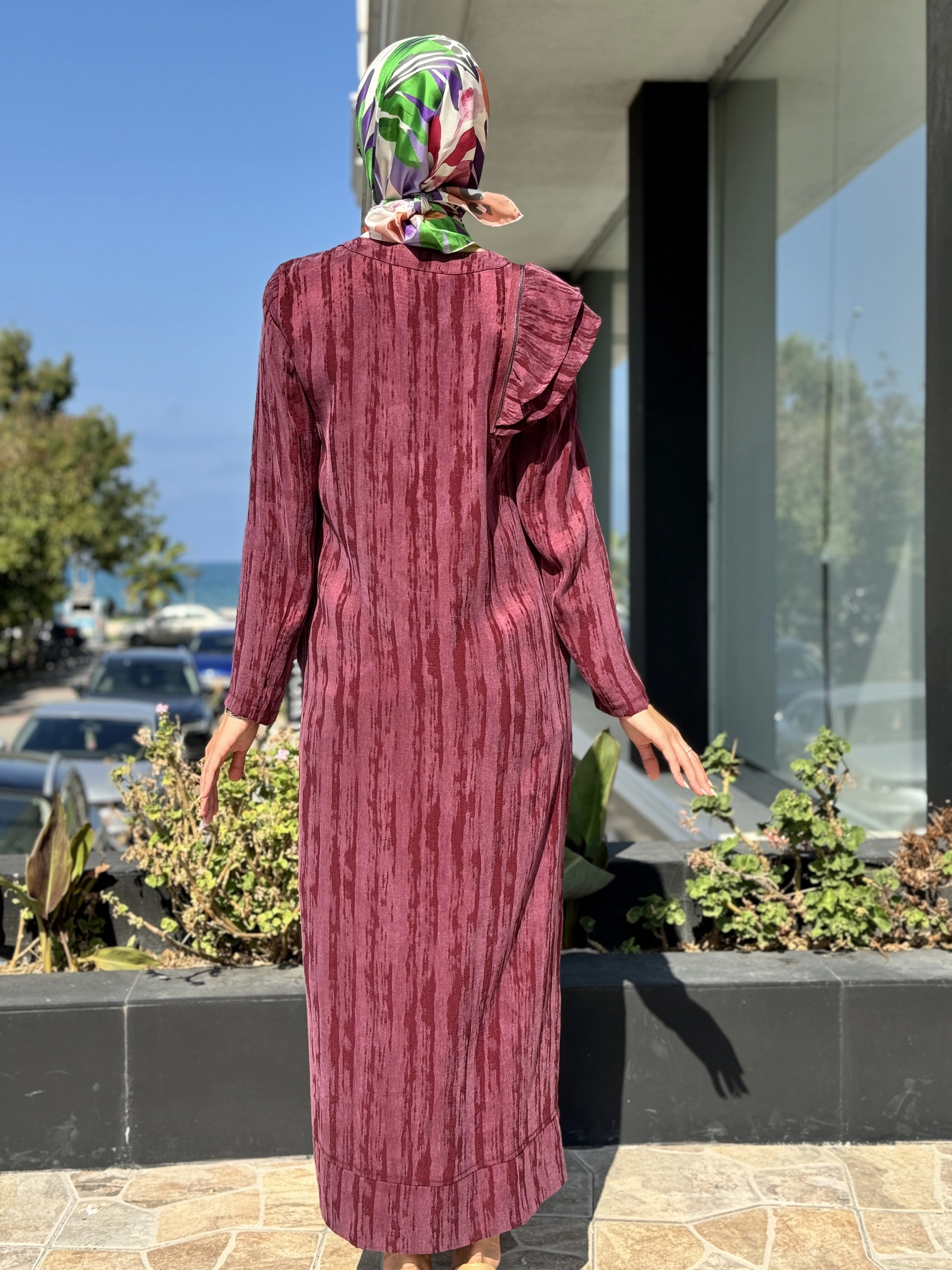 Almarwah Omuz Fermuar Detaylı Fermaurlı Cupra İpek Kap 404890