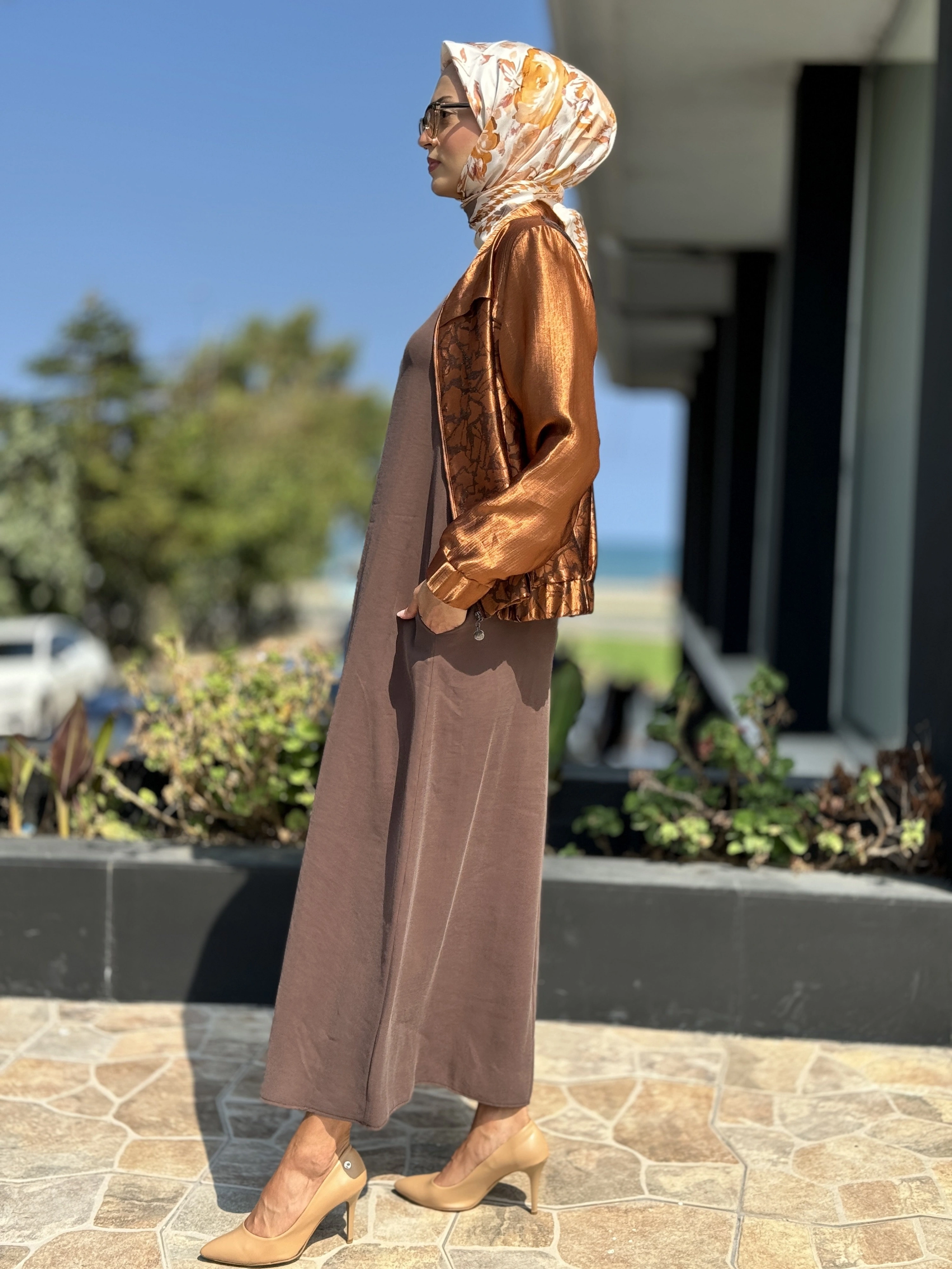 Almarwah Uzun Kollu Elbise Ceket İkili Takım 202648