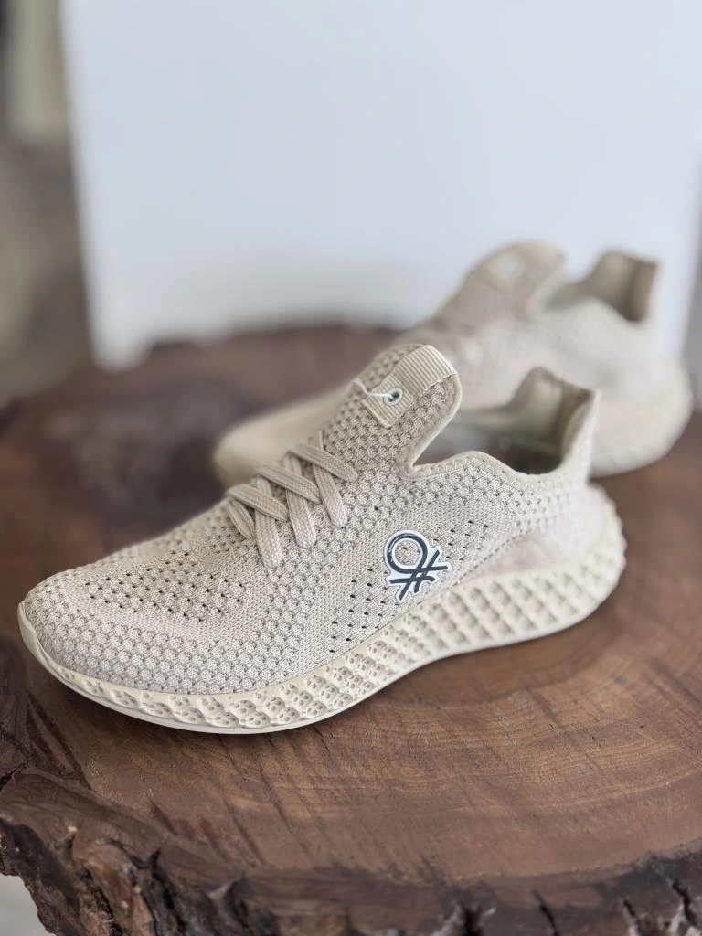 Benetton Bej Kadın Spor Ayakkabı 30009