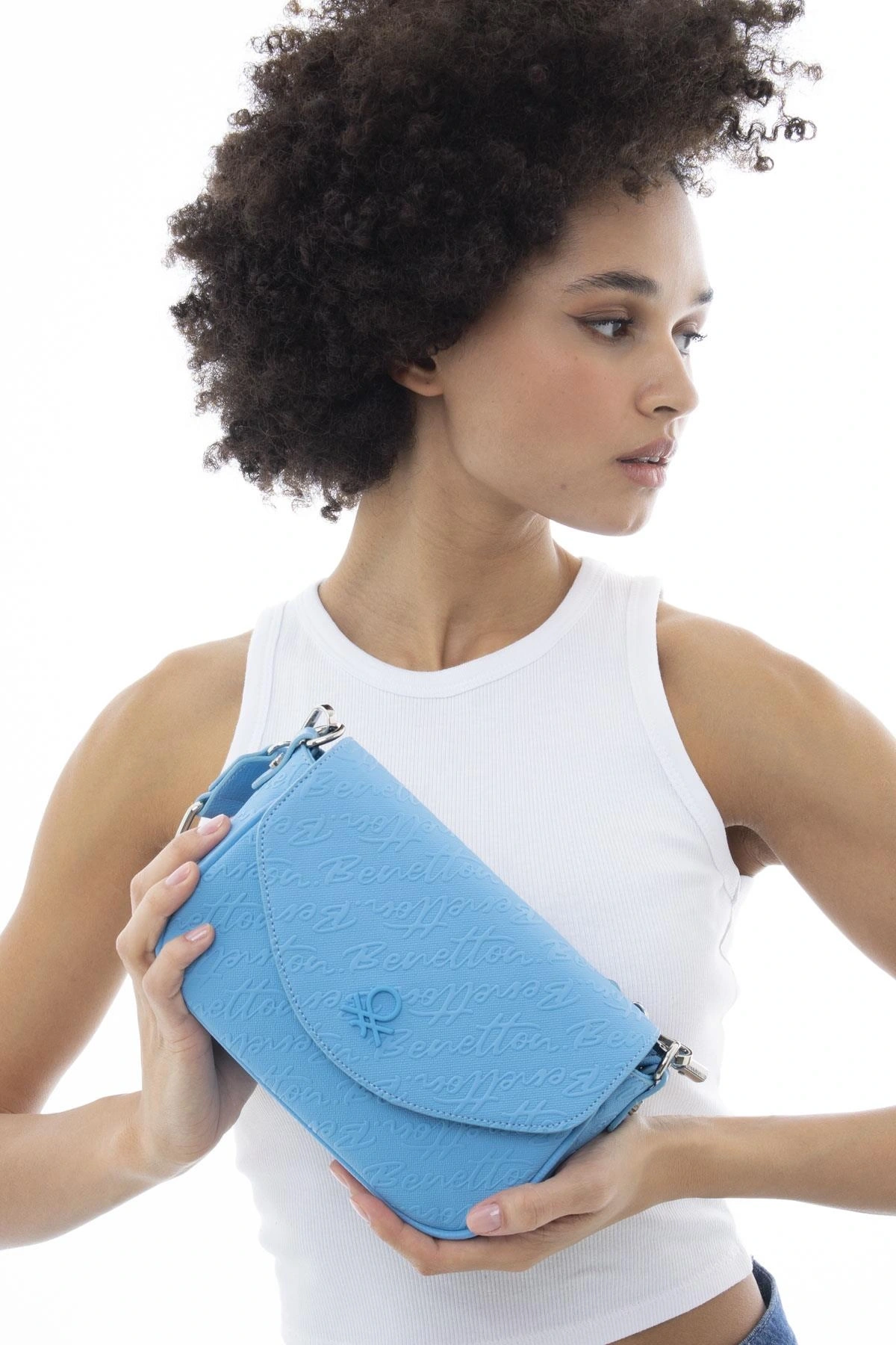 Benetton Monogram Yazılı Küçük Çapraz Çanta BNT1047