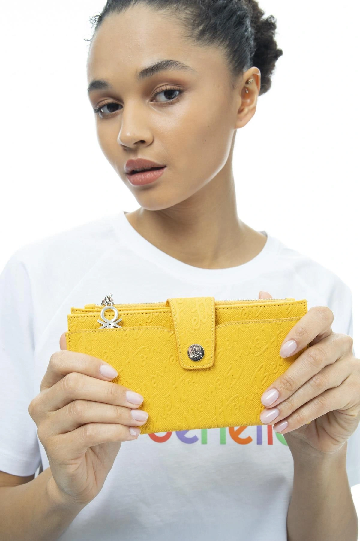 Benetton Monogram Yazılı Renkli Cüzdan BNT1038