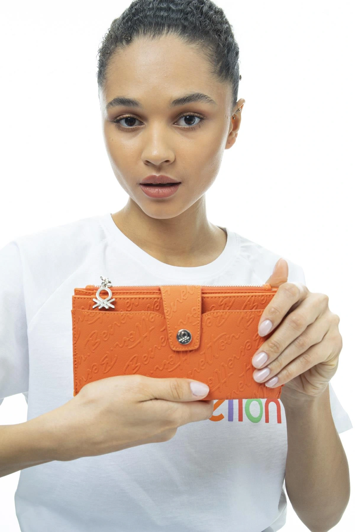 Benetton Monogram Yazılı Renkli Cüzdan BNT1038