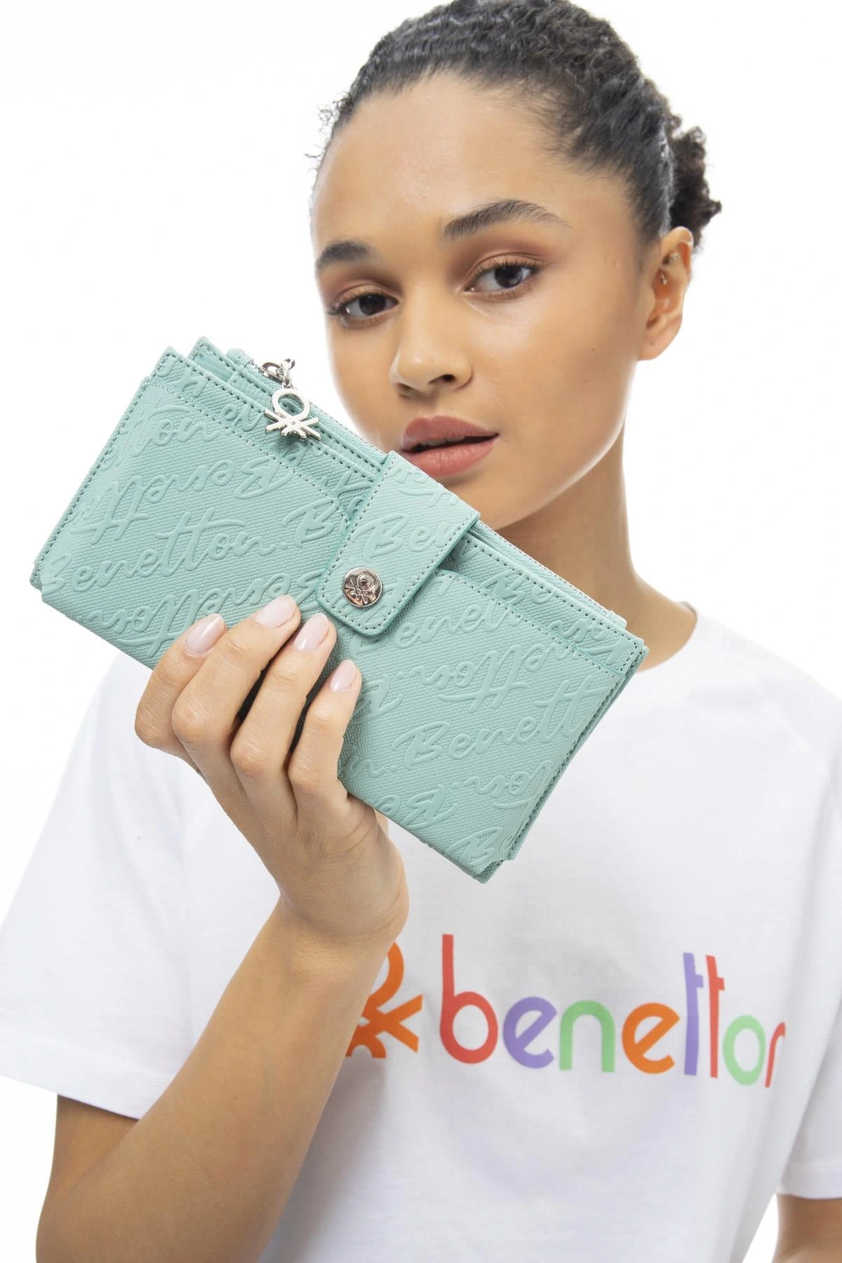 Benetton Monogram Yazılı Renkli Cüzdan BNT1038