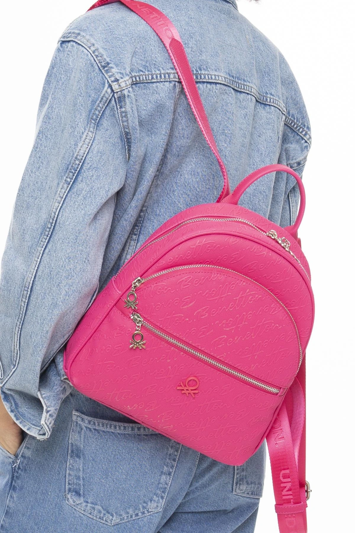 Benetton Monogram Yazılı Sırt Çantası BNT1066