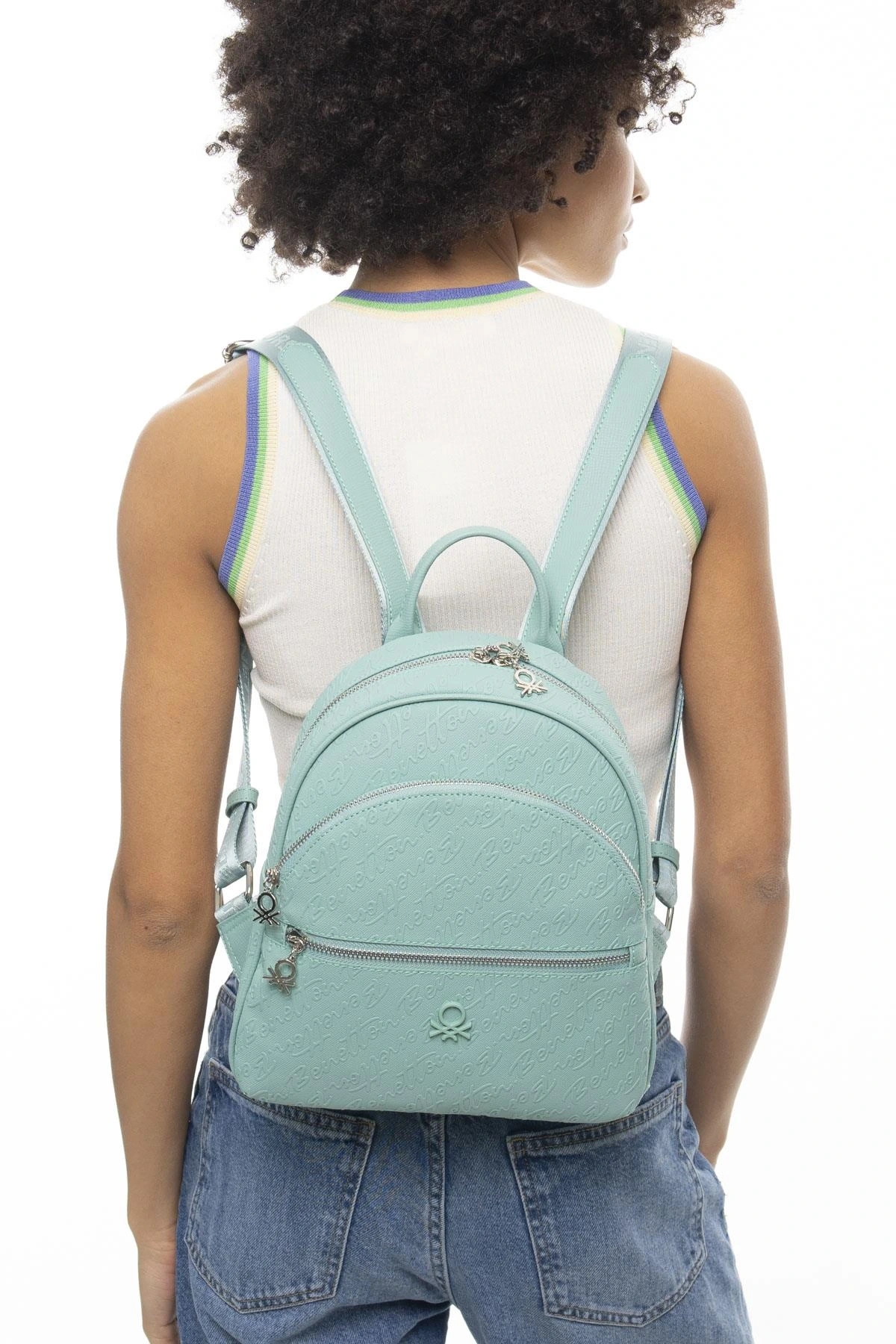 Benetton Monogram Yazılı Sırt Çantası BNT1066