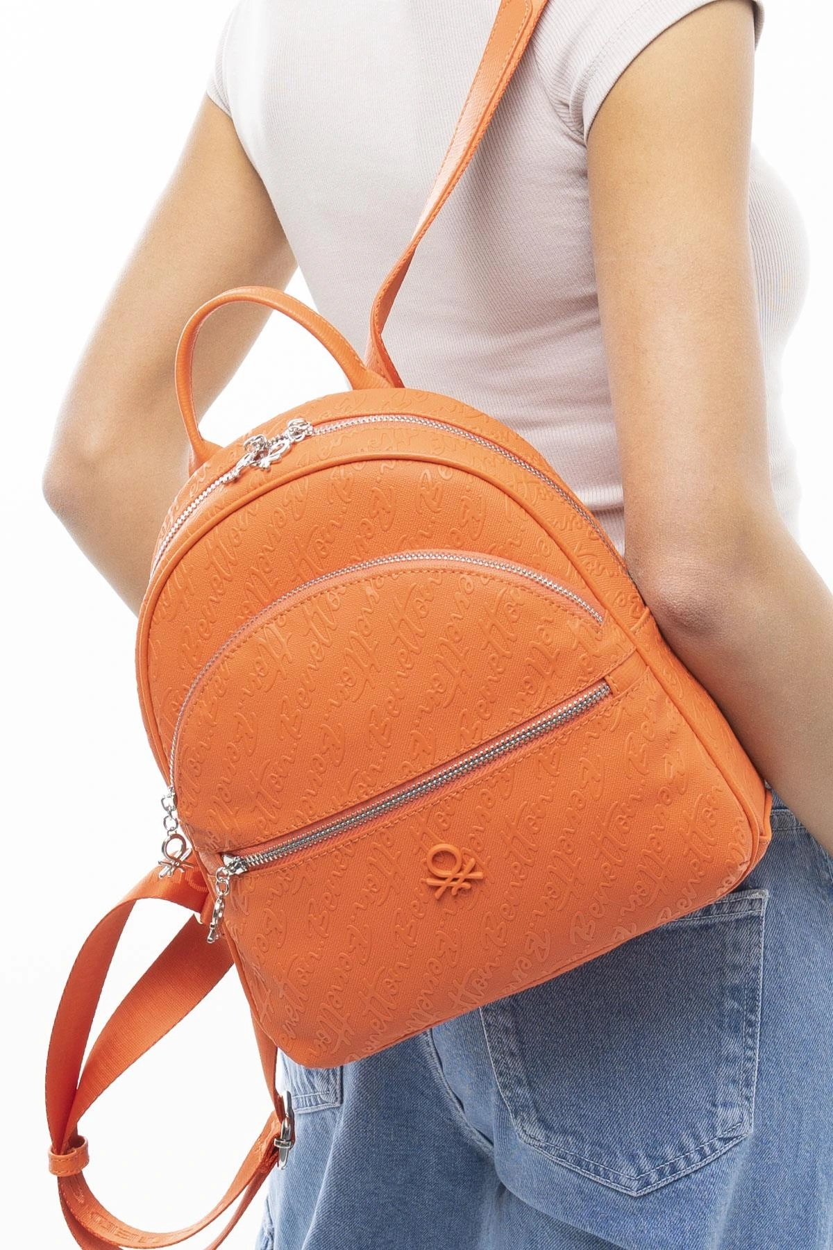 Benetton Monogram Yazılı Sırt Çantası BNT1066