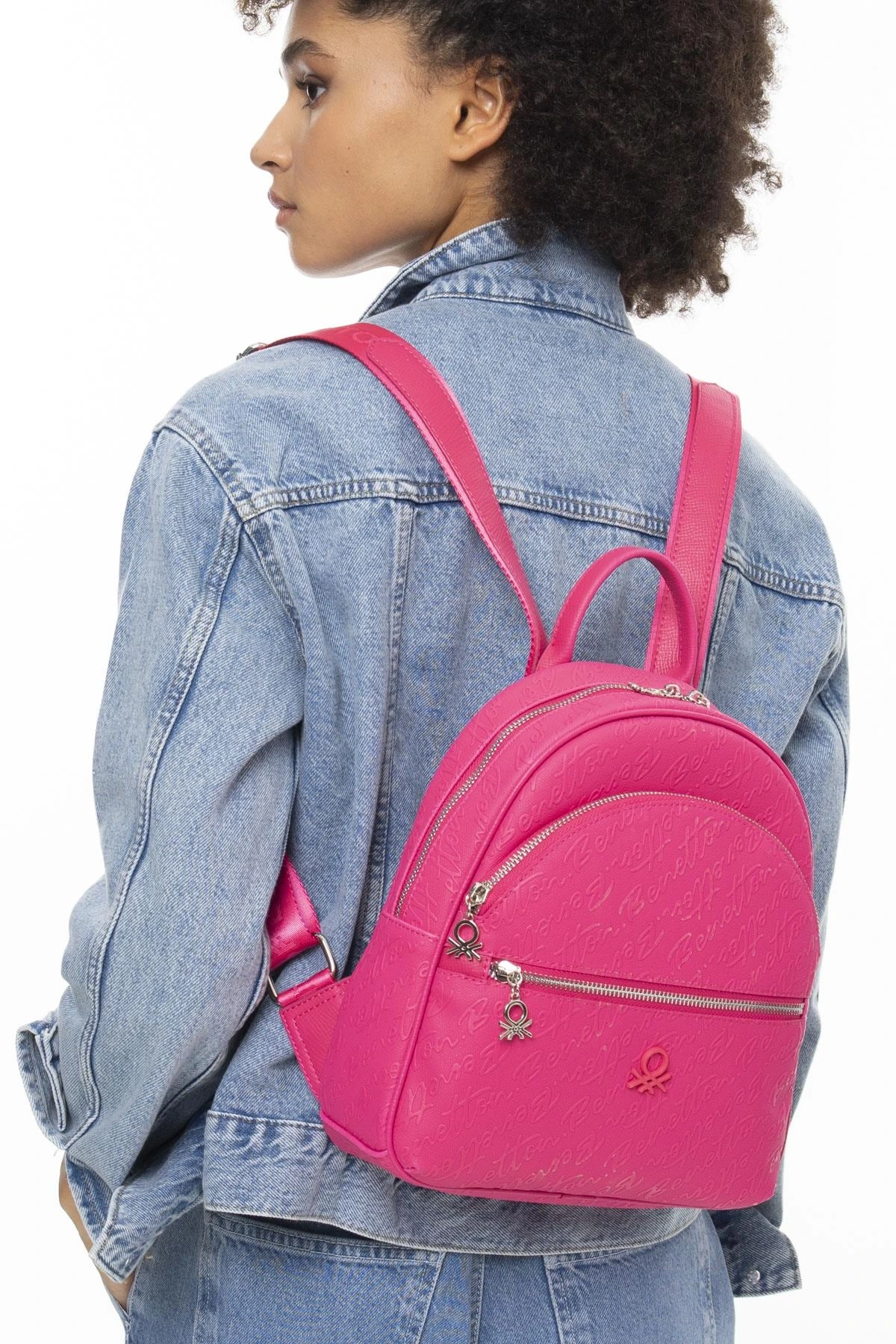 Benetton Monogram Yazılı Sırt Çantası BNT1066