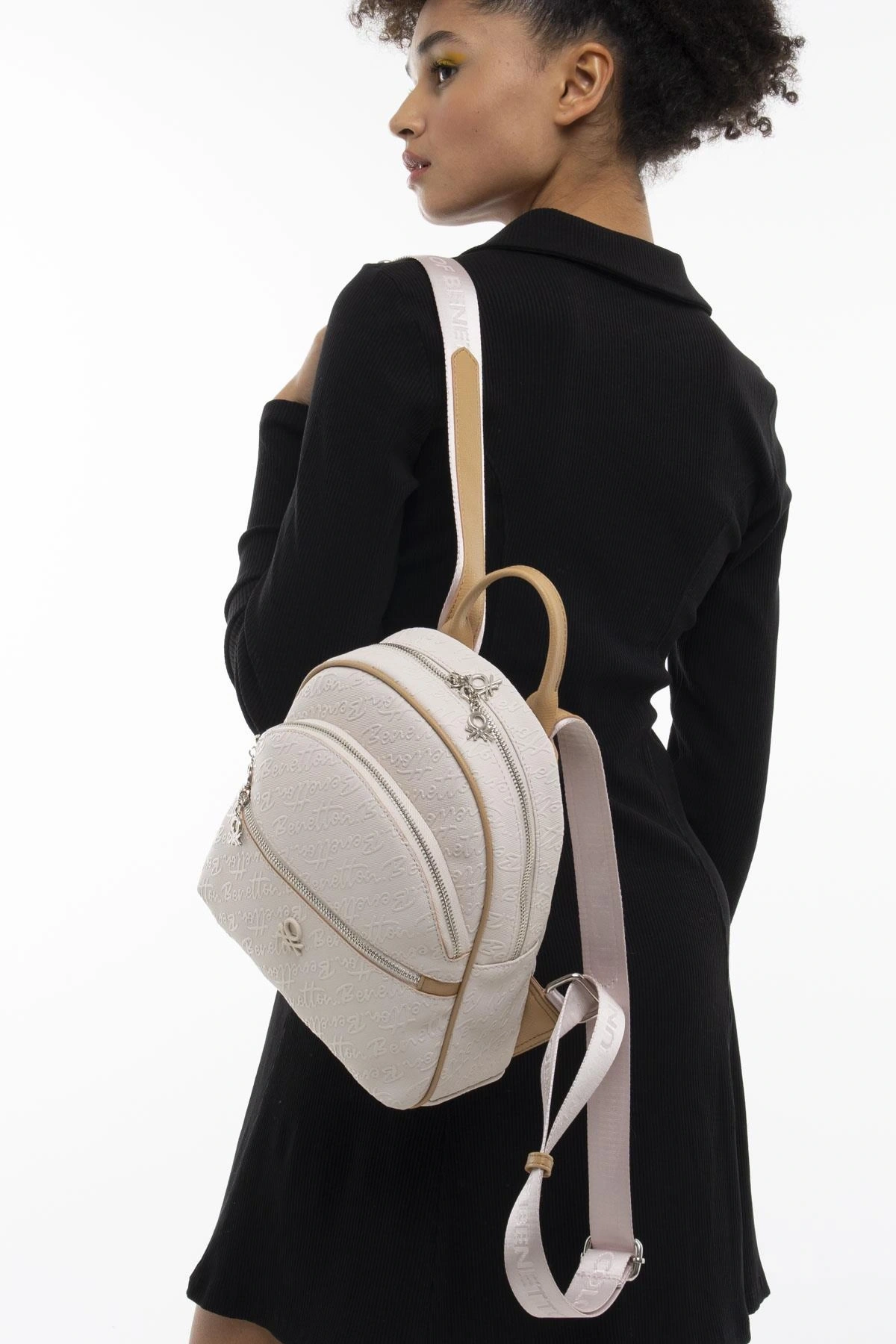 Benetton Monogram Yazılı Sırt Çantası BNT1066