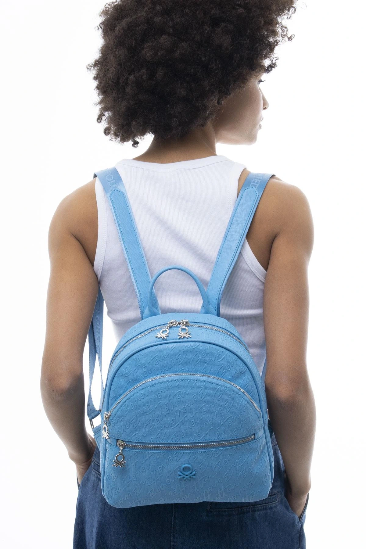 Benetton Monogram Yazılı Sırt Çantası BNT1066