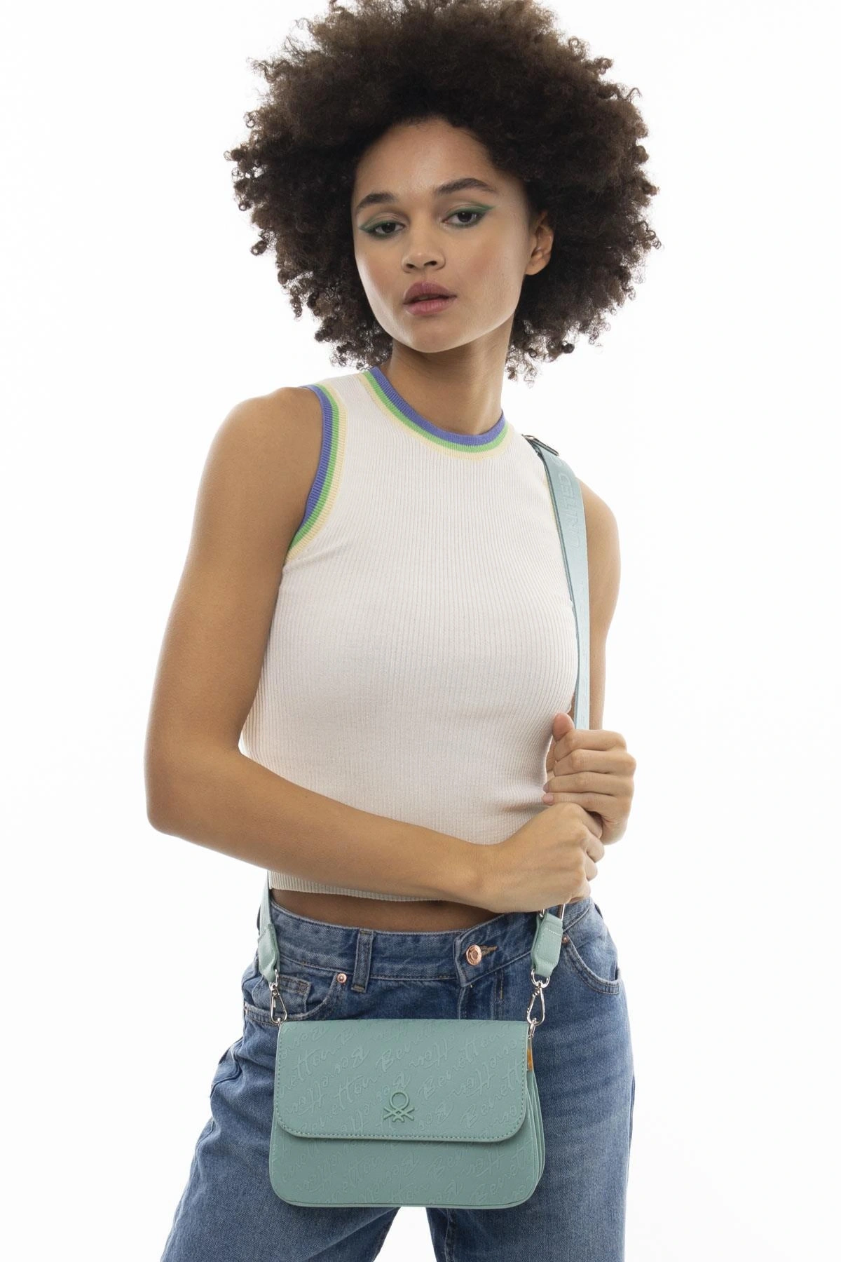 Benetton Üç Bölmeli Çapraz Çanta BNT1070