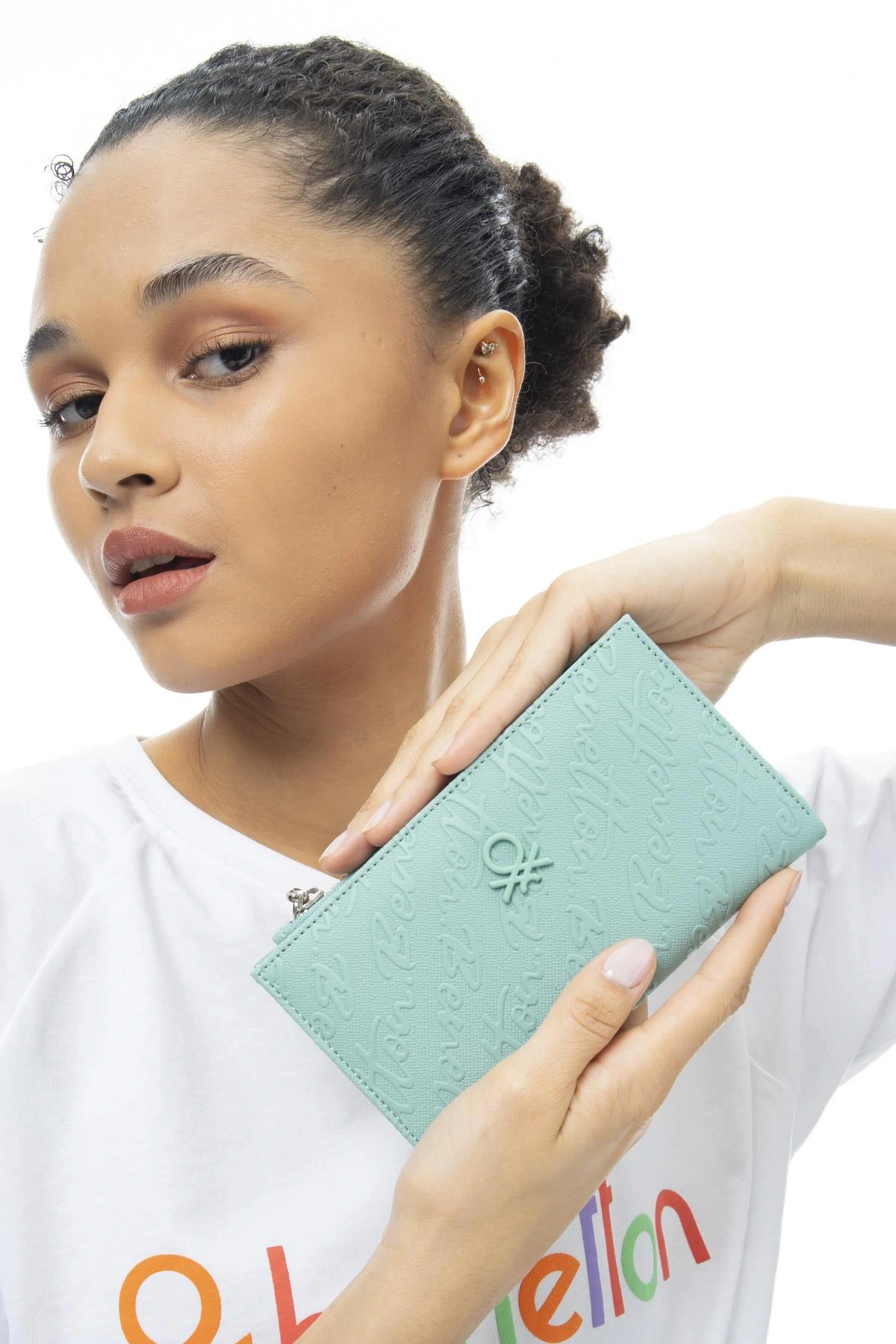 Benetton Yazılı Büyük İnce Cüzdan BNT988