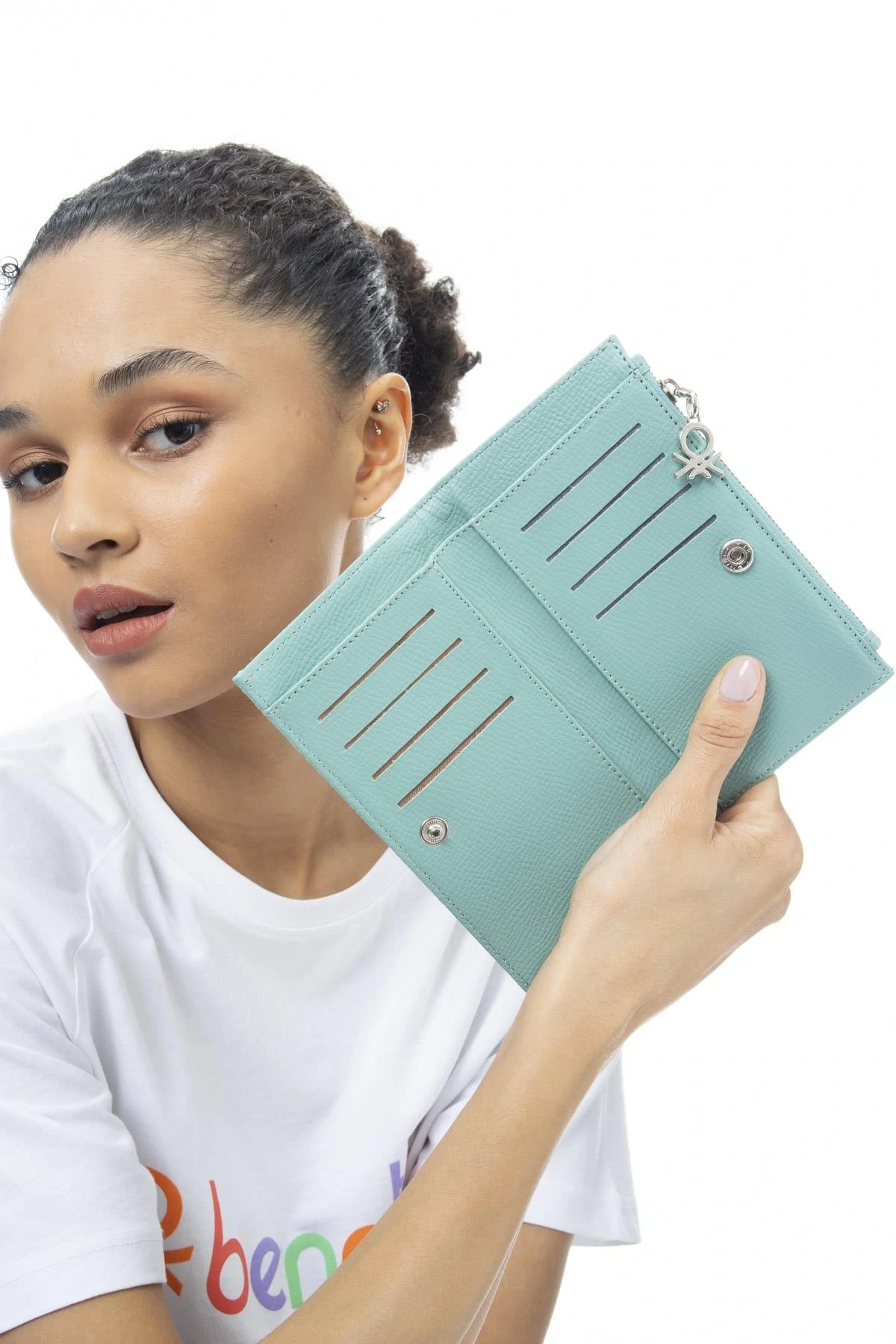 Benetton Yazılı Büyük İnce Cüzdan BNT988