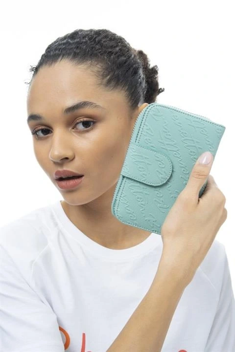 Benetton Yazılı Fermuarlı Cüzdan BNT984