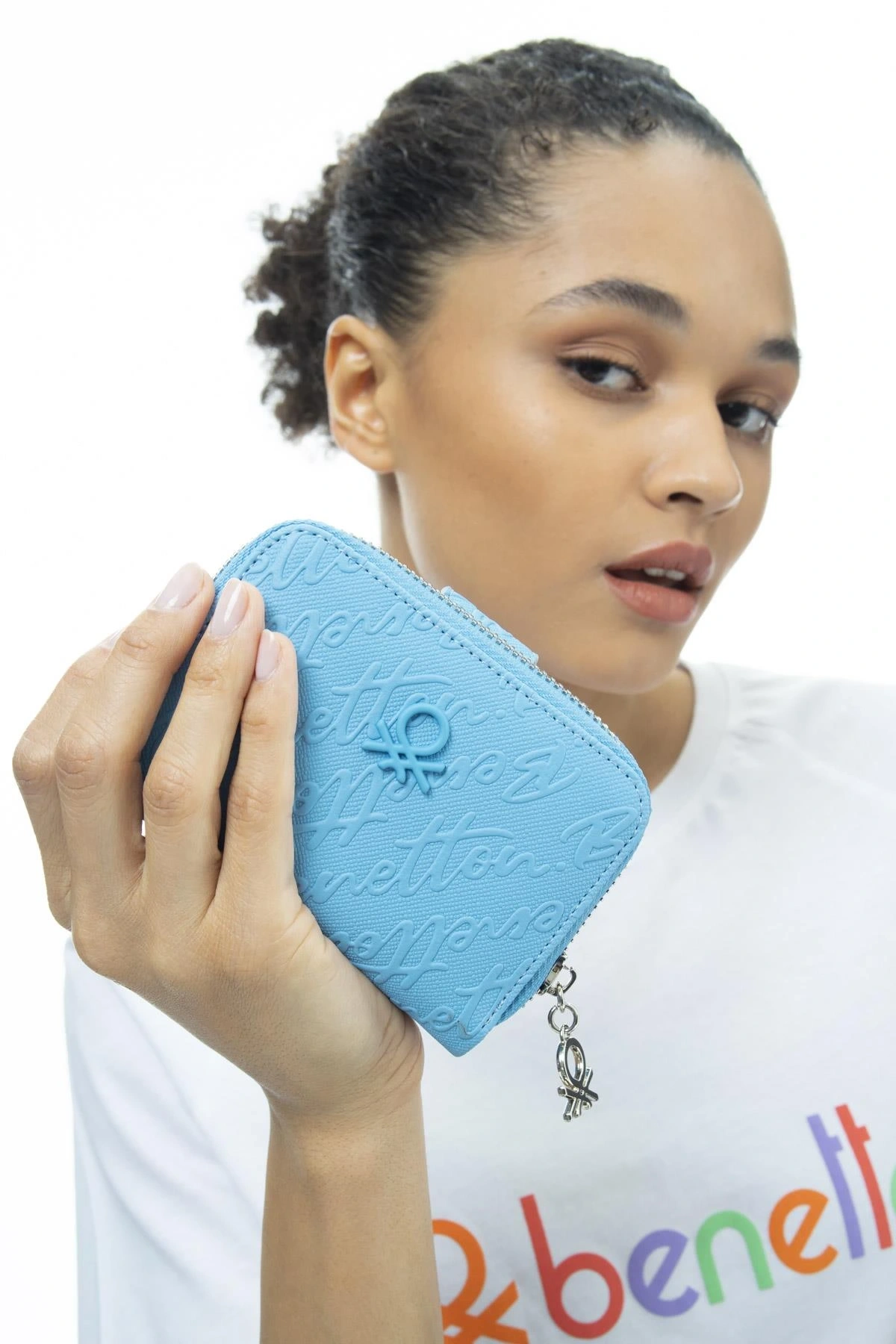 Benetton Yazılı Fermuarlı Cüzdan BNT986