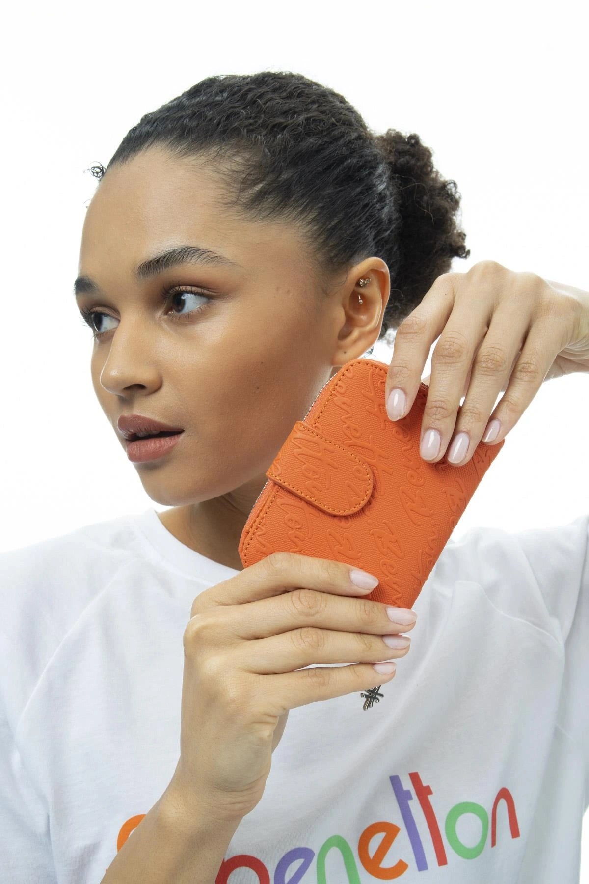 Benetton Yazılı Fermuarlı Cüzdan BNT986