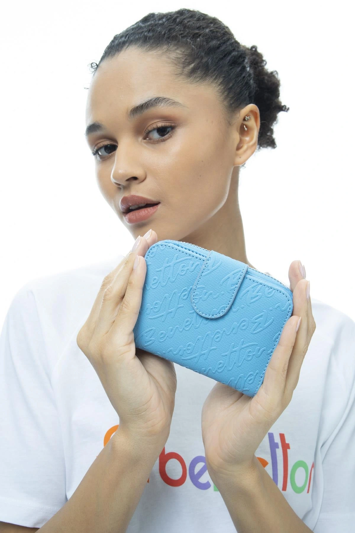 Benetton Yazılı Fermuarlı Cüzdan BNT986