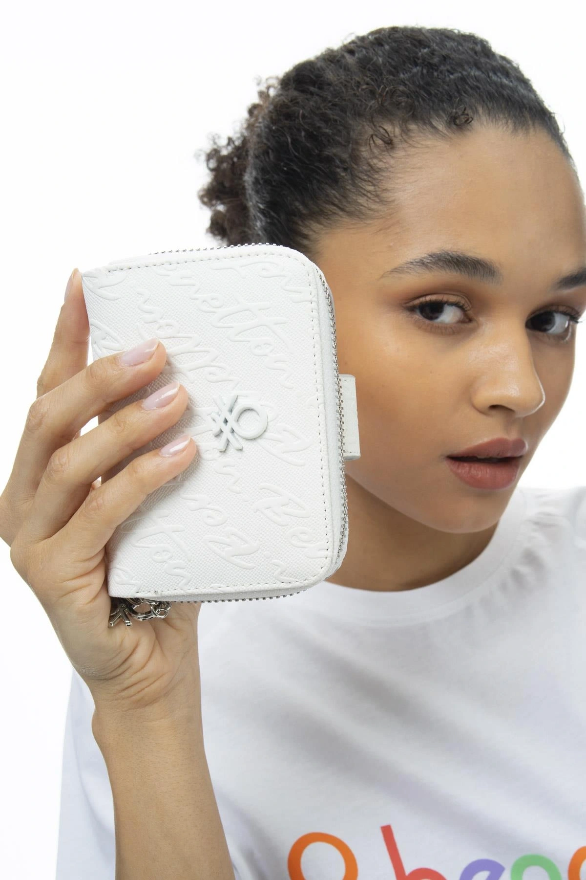 Benetton Yazılı Fermuarlı Cüzdan BNT986