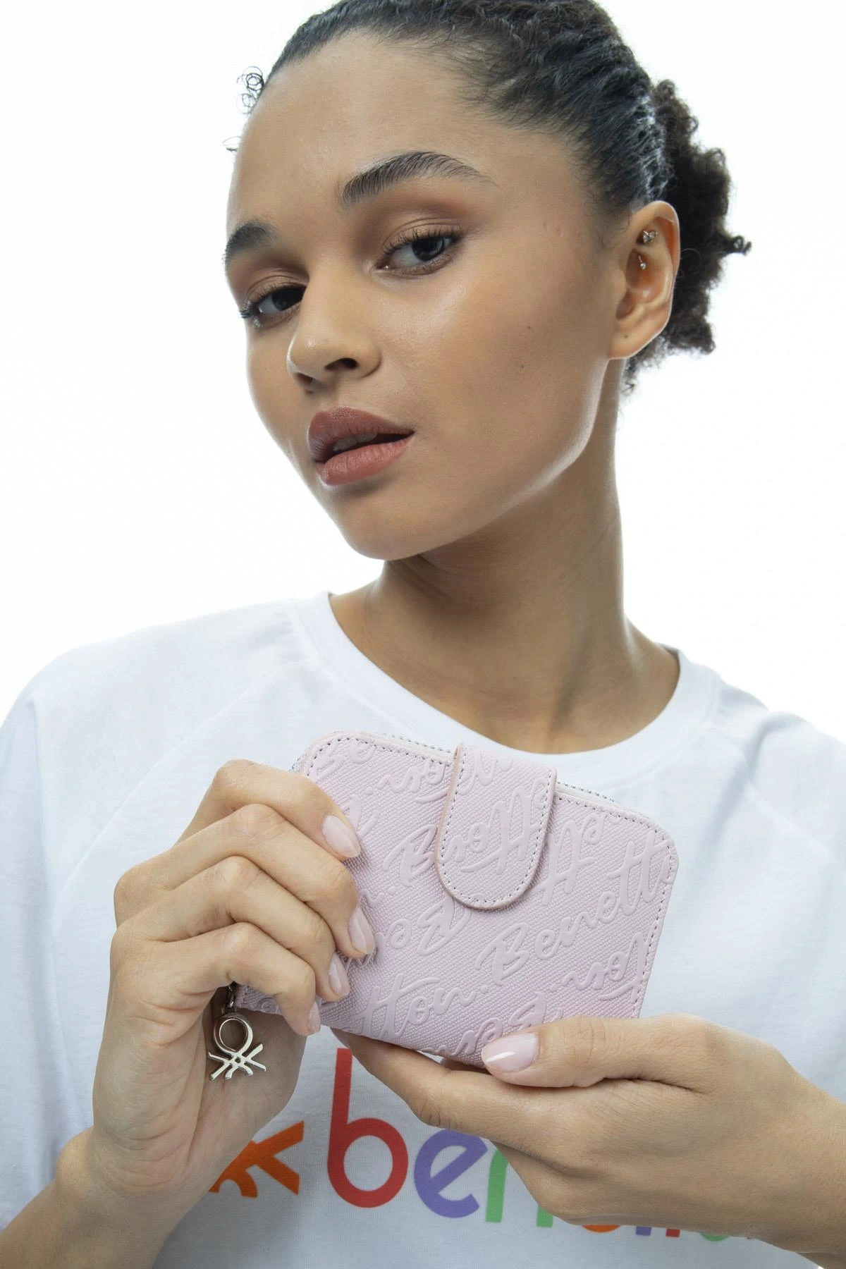 Benetton Yazılı Fermuarlı Cüzdan BNT986