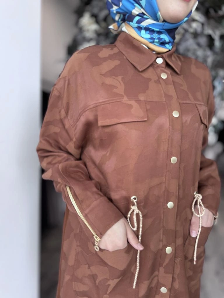 Ghisa Kamuflaj Desen Çıtçıtlı Ceket Pantolon Takım 4082