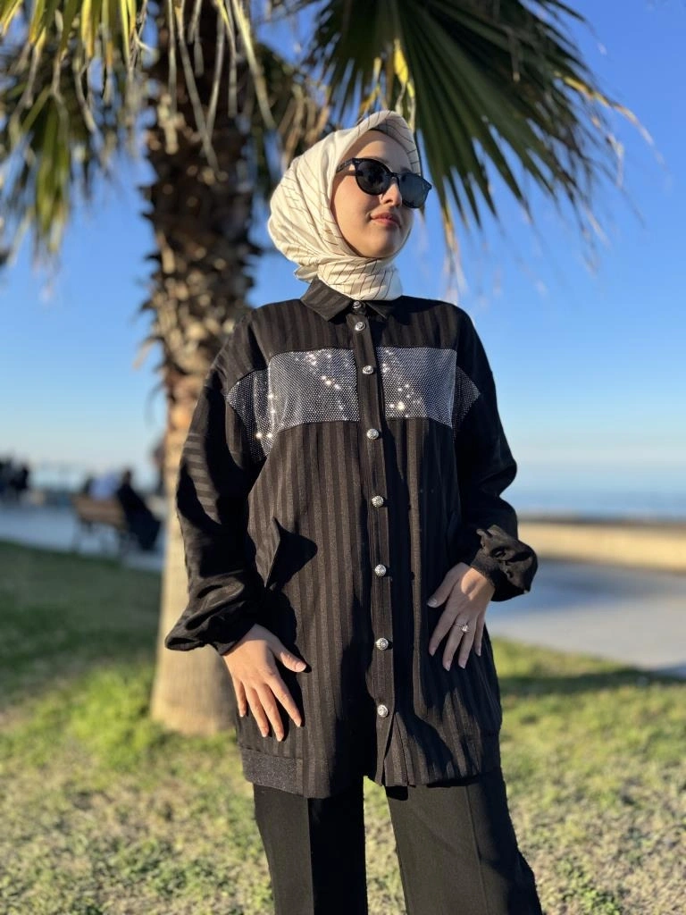 Ghisa Önü Taşlı Ceket 3861