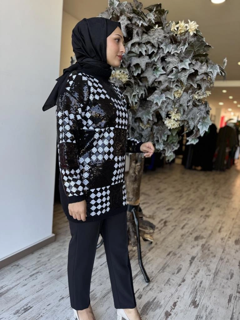 Ghisa Payet Detaylı Triko Tunik G241466