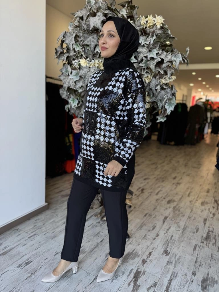 Ghisa Payet Detaylı Triko Tunik G241466