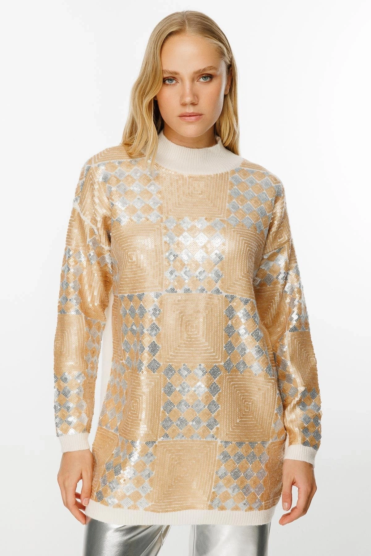 Ghisa Payet Detaylı Triko Tunik G241466