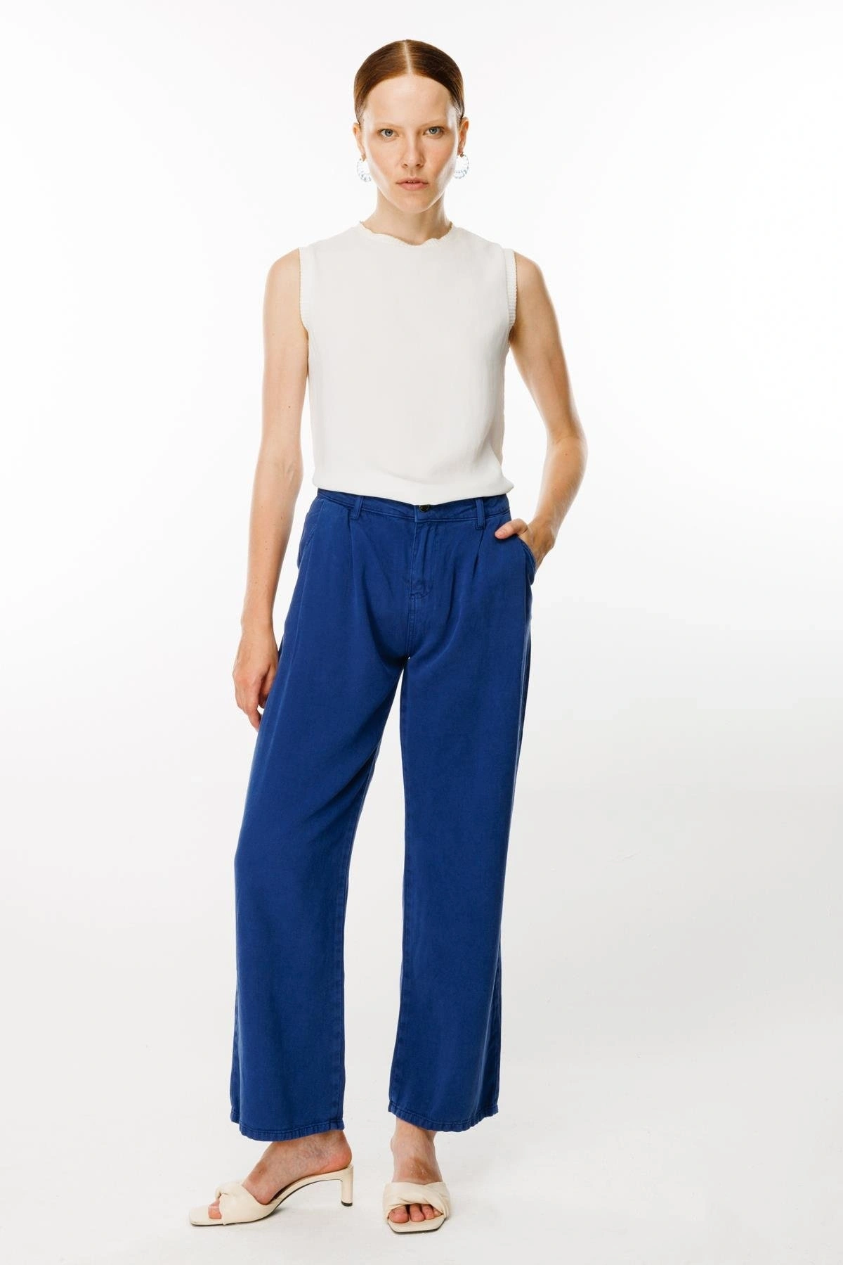 Ghisa Tencel Cepli Pantolon 8618