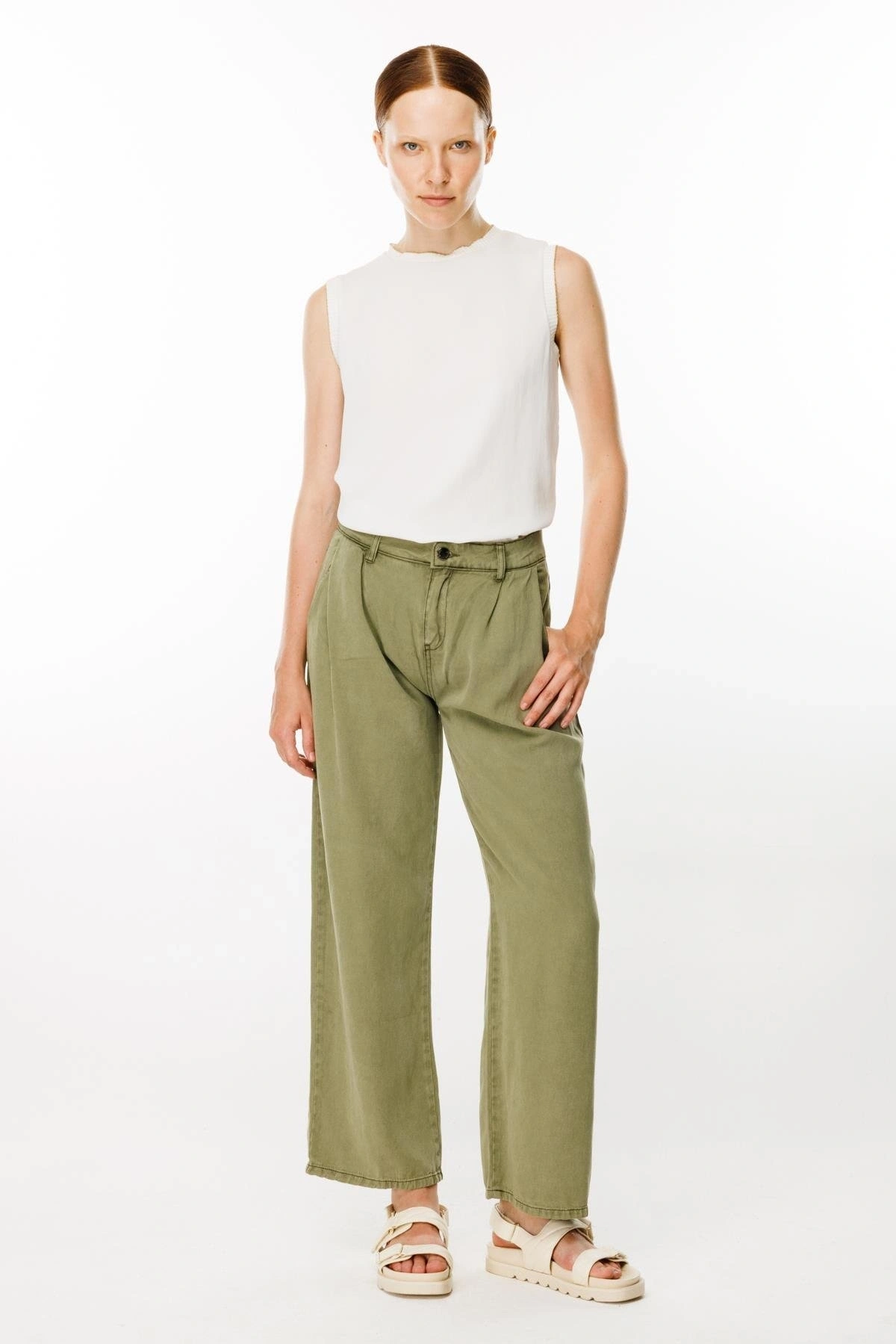 Ghisa Tencel Cepli Pantolon 8618