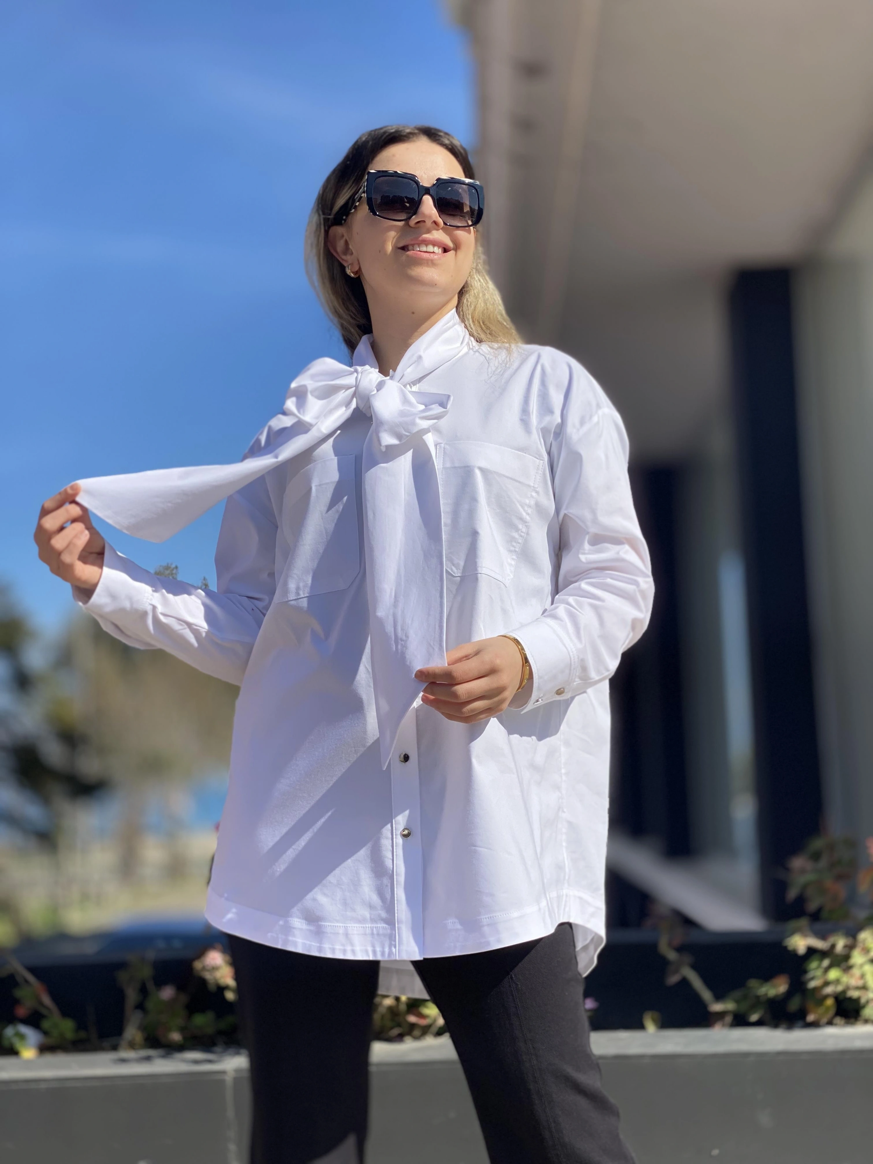 Ghisa Yakası Kuşaklı Gömlek G4521