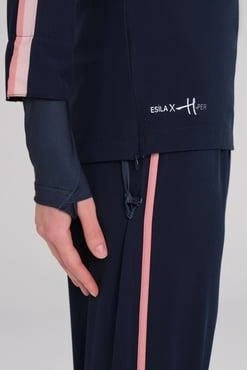 Haşema Esila H-Per Serisi 6 Parça Jileli Lacivert Tam Tesettür Mayo Takımı HSM3125