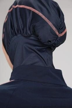 Haşema Esila H-Per Serisi 6 Parça Jileli Lacivert Tam Tesettür Mayo Takımı HSM3125