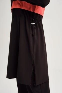 Haşema Esila Monogram Turuncu Şerit Tam Tesettür Tek Mayo Üstü HSM2934