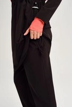 Haşema Esila Monogram Turuncu Şerit Tam Tesettür Tek Mayo Üstü HSM2934