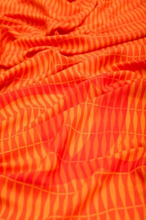 İmannoor Noor Logo Turuncu Floş Viskon Şal 70x210 23Y3045