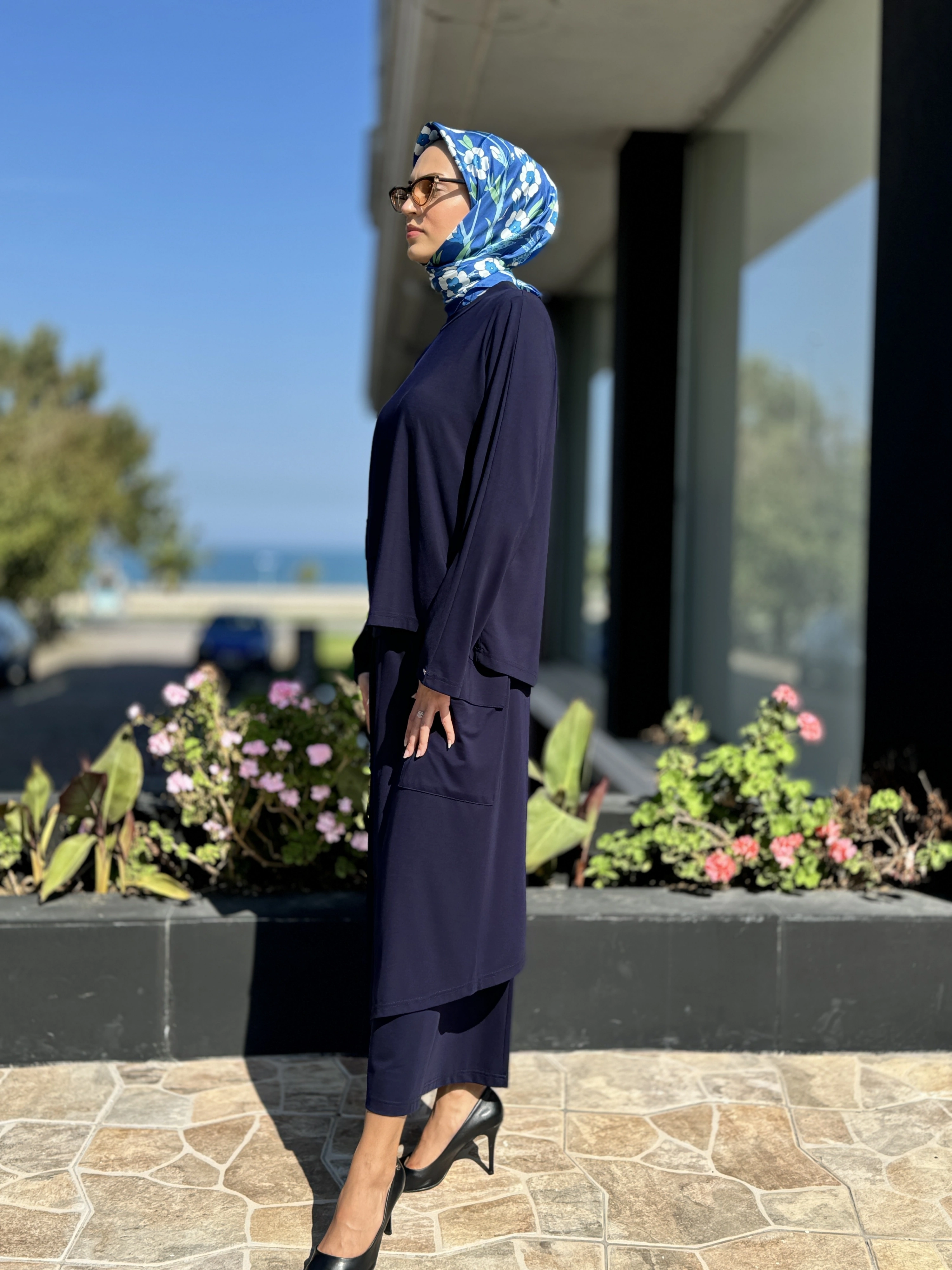 İNVEE Cep Detaylı Bluz Etek Takım 7023