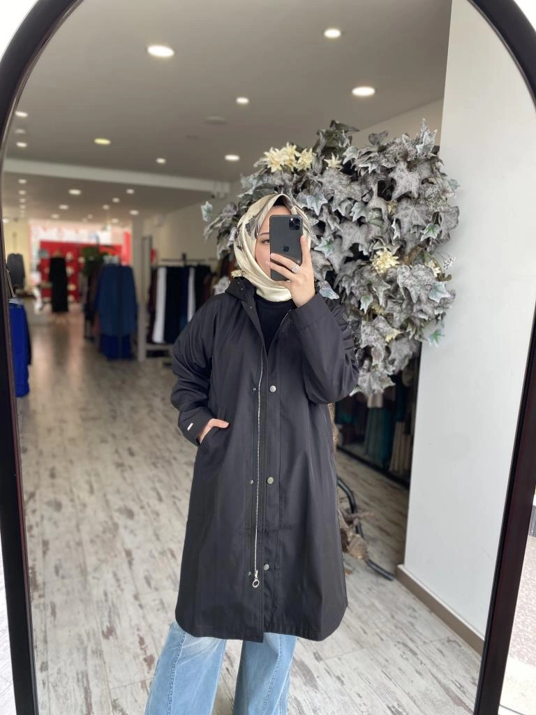 İnvee Çıtçıt ve Fermuar Detaylı Yağmurluk 7064