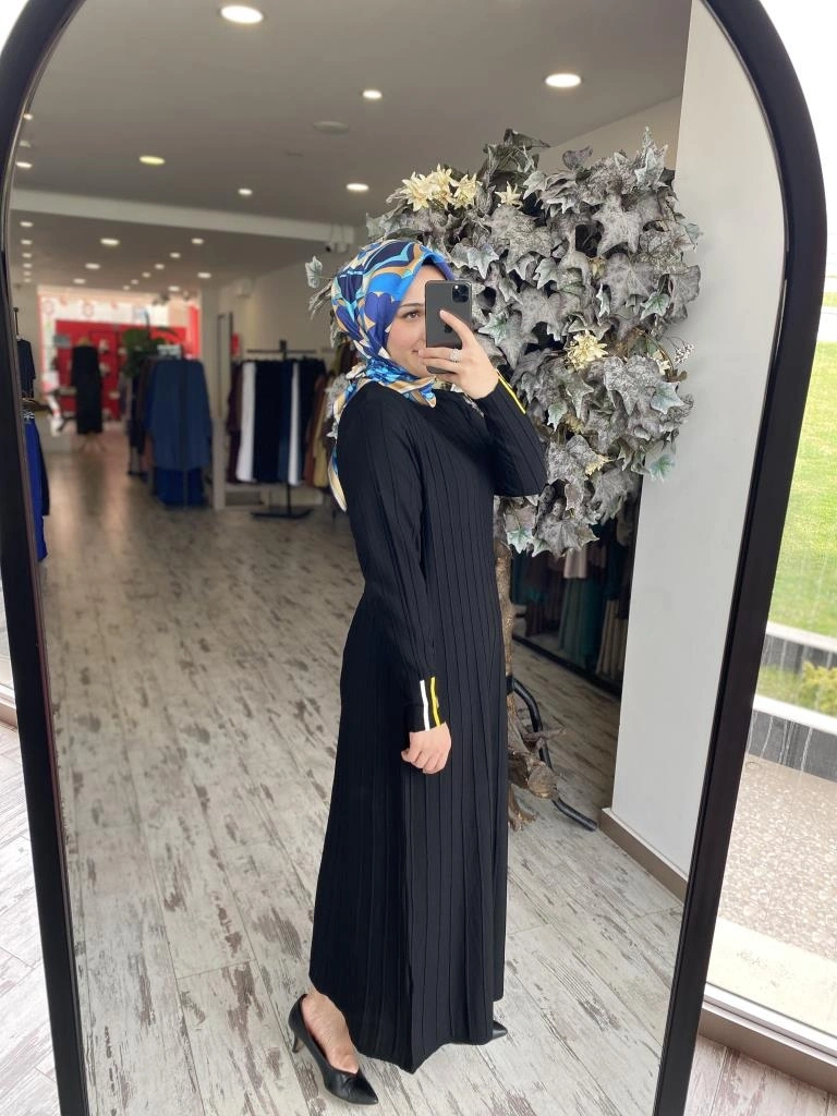 İnvee Çizgili Çan Elbise 6924