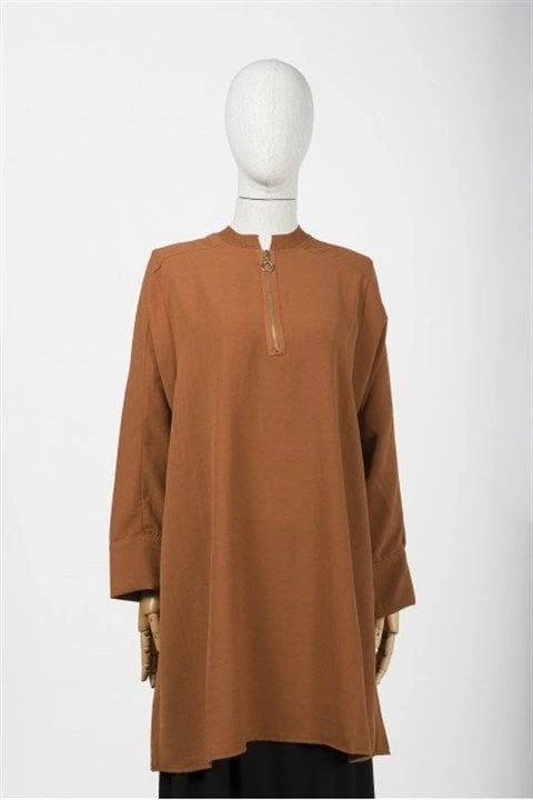 İnvee Fermuar Detaylı Gömlek (6809)