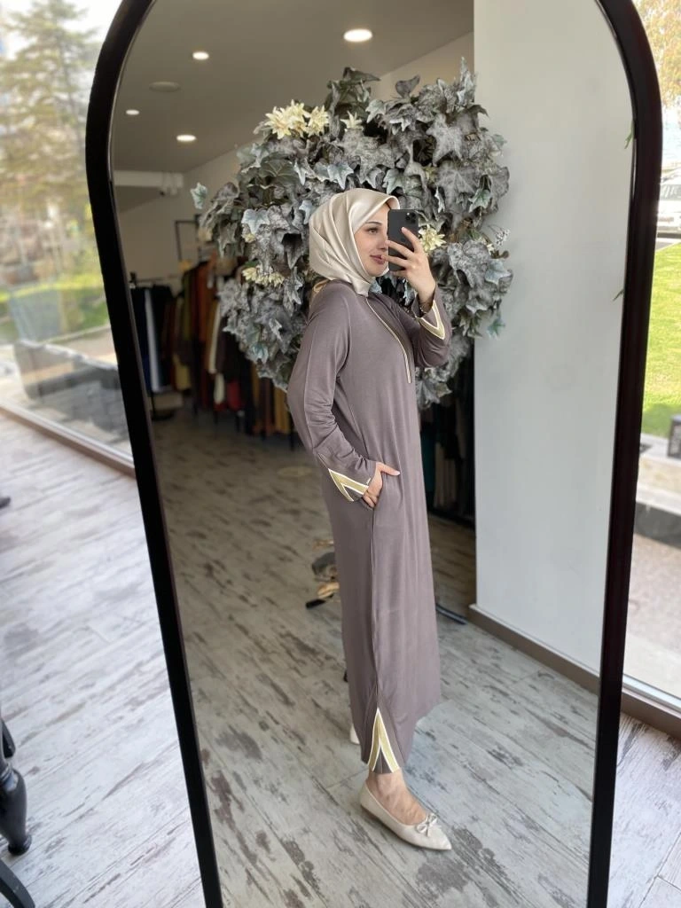 İnvee İki İplik Penye Elbise 6754