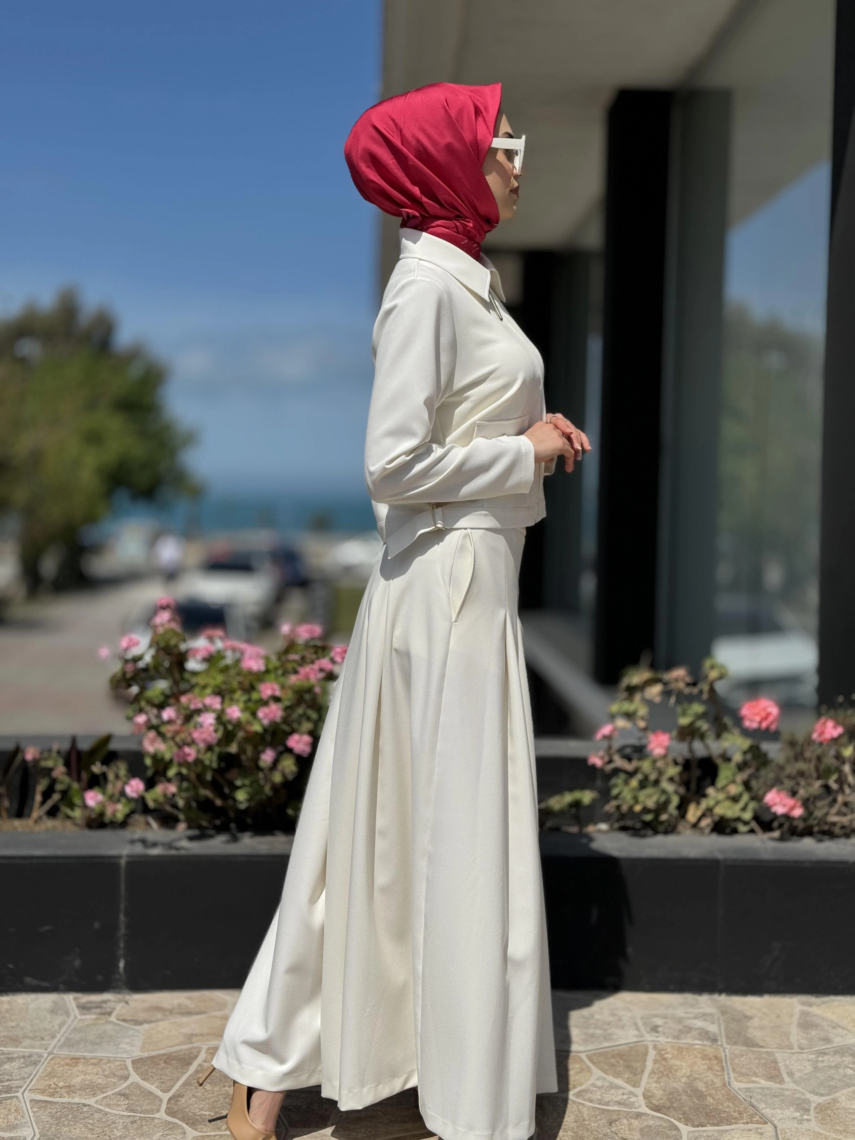 Jamila Sarah Kısa Ceket Pantolon/Etek Takım 9014