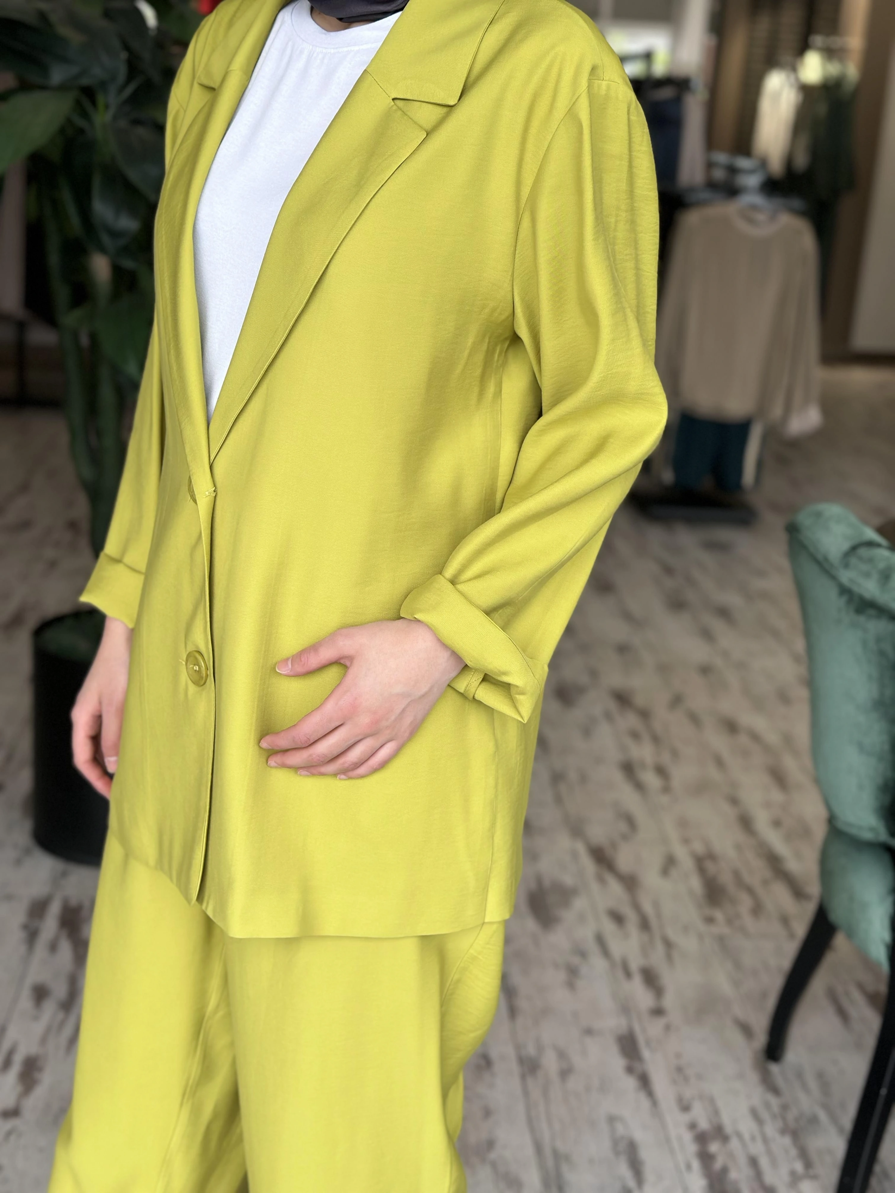 Kahma İki Düğmeli Tencel Viscon Ceket