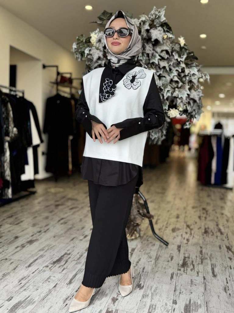 Kahma Pulpayet Detaylı Triko Süveter