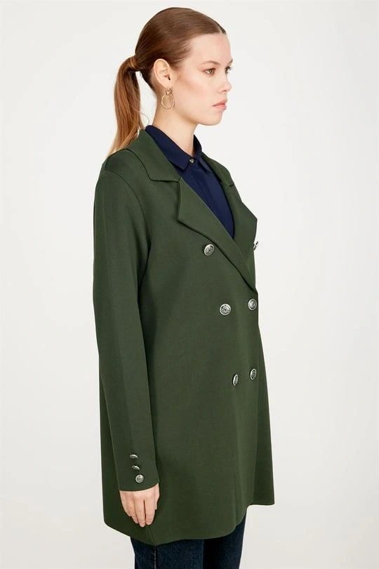 Kruvaze Yaka Rayon Ceket/Hırka HRK21464