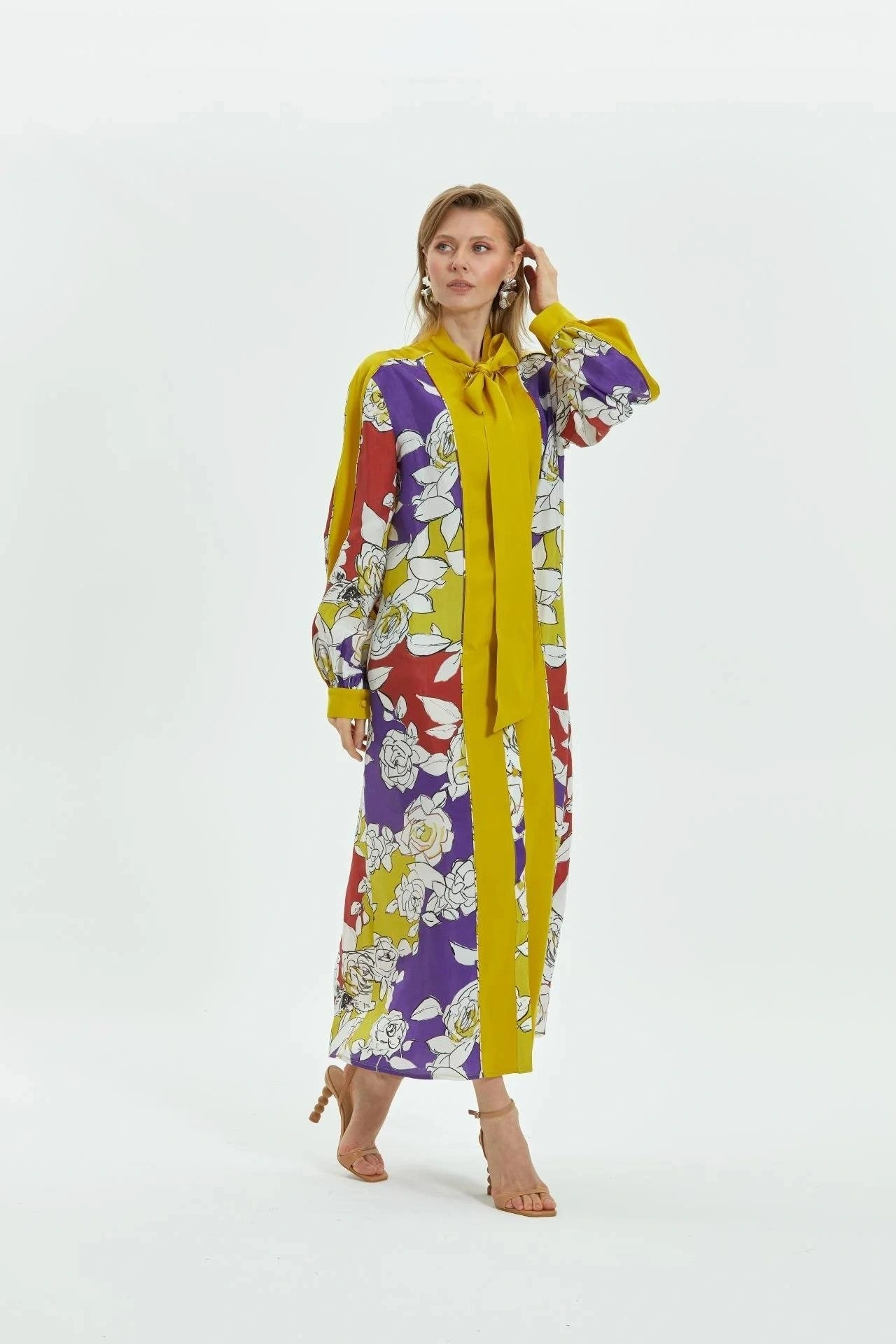 Lisa Desenli Elbise 3078