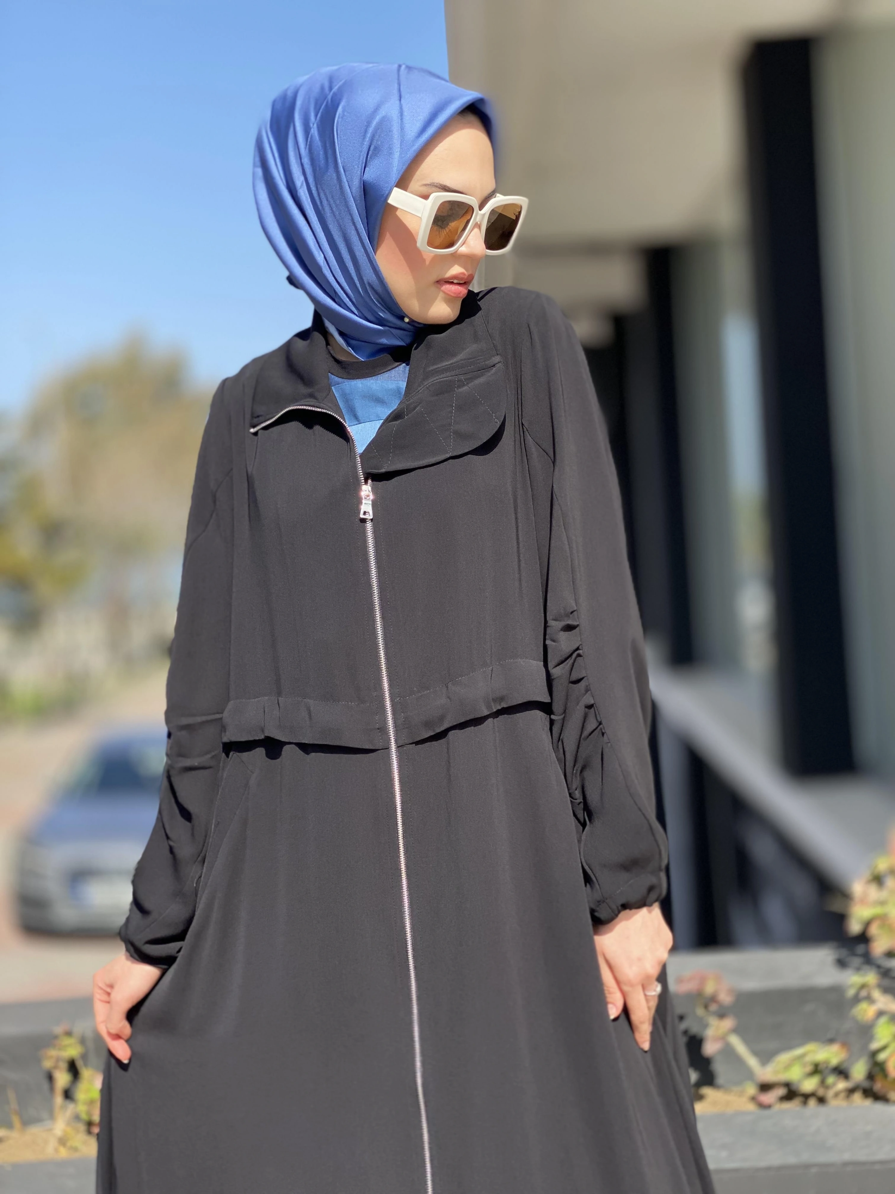 Misswhence Arkası Pliseli Fermuarlı Pardesü 35516