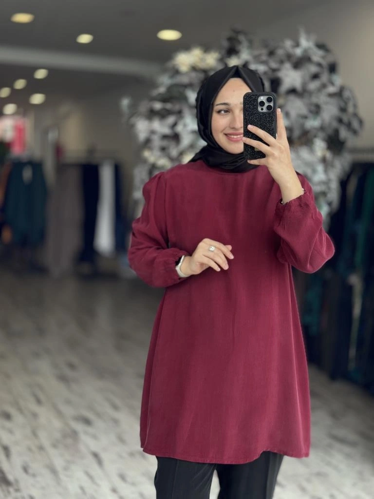 Misswhence Basic Cupra İpek Tunik 37025