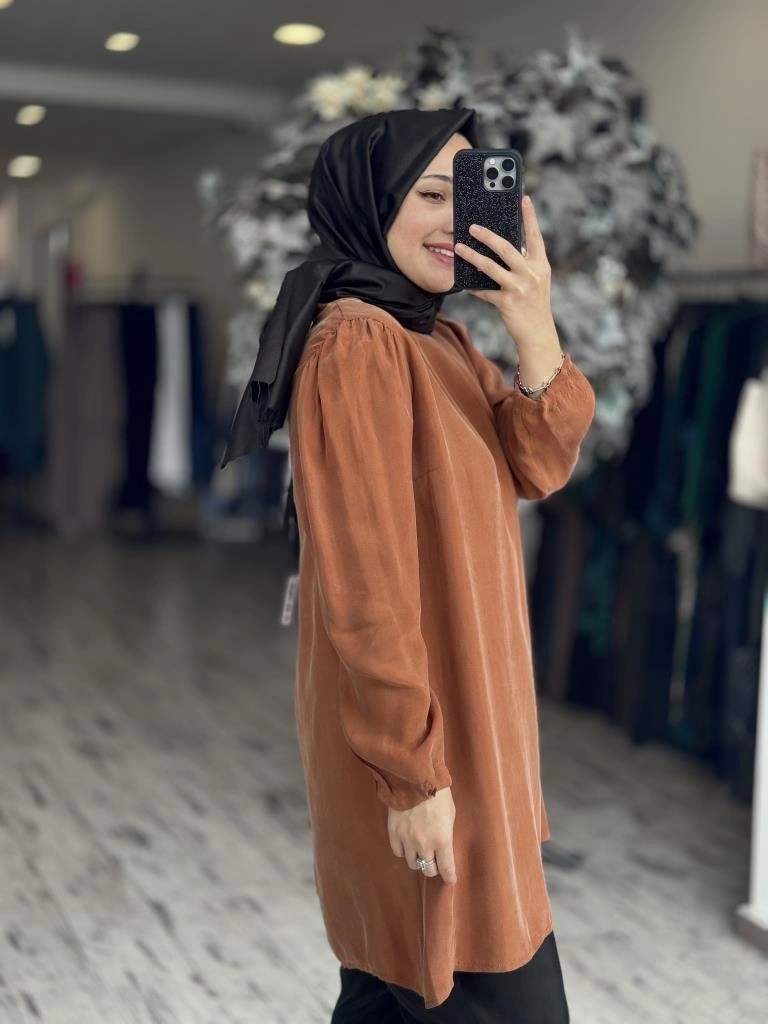 Misswhence Basic Cupra İpek Tunik 37025