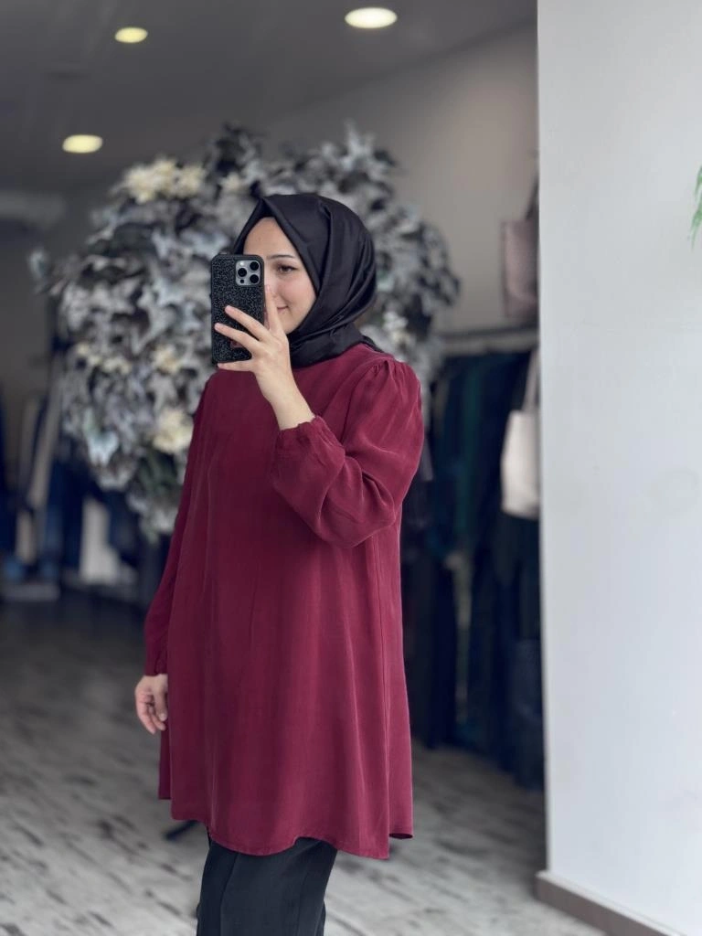 Misswhence Basic Cupra İpek Tunik 37025